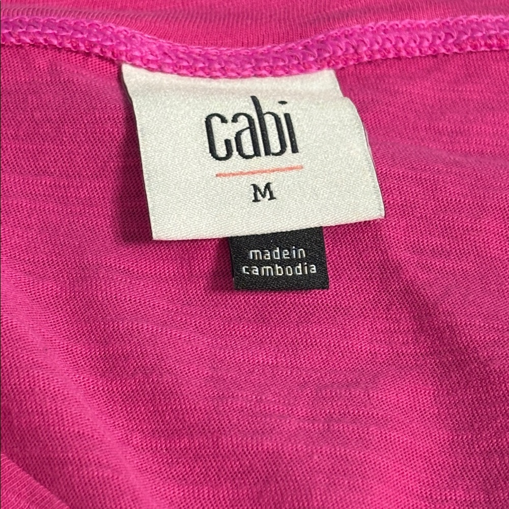 Cabi 5747 Fold Pocket Tee Fusia Spring 2020 Medium EUC - Picture 6 of 6